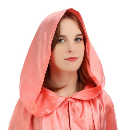 Carnival cloak adult, atlas, coral length 120cm-1