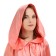 Carnival cloak adult, atlas, coral length 120cm