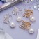 Clips "Grace" bows with beads, color mix