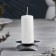 Cattle of "quarter n" metal per candle, 9.5x3 cm, silver