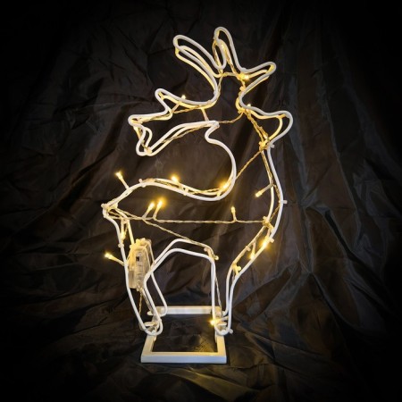 LED figure "Deer White", 25 × 40 × 17 cm, 6 watts, AAX4 batteries (not in the kit)