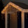 Garland "fringe" 3 × 0.6 m, IP44, UMS, transparent thread, 160 LED, yellow glow, 220 V