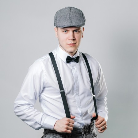 New Year's carnival set "Gangster", (visor+sublains+butterfly), for the New Year-10
