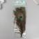 Decorative feather "Peacock" h = 25-30 cm