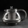 Glass teapot with metal sieve "metallic", 1 liter