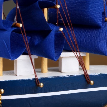 Souvenir small "Stratford" souvenir ship, sides blue with a white strip, blue sails, 4 × 16.5 × 16 cm-8