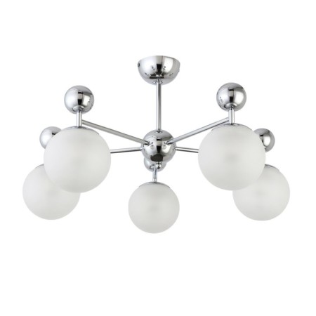 Ceiling EVOLUCE lamp. Sle106102-05. Pechio. 5x60 watts, E27, 63x63x34 cm, chromium color-5