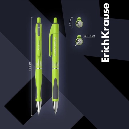 Mechanical pencil Erichkrause "Megapolis Concept", NV, Grifel D = 0.7 mm, rubber emphasis, in the box, neon case-2