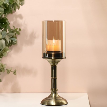 Climber metal, glass "Prince" per 1 candle 12.5 x 12, 5 x 36.5 cm-4