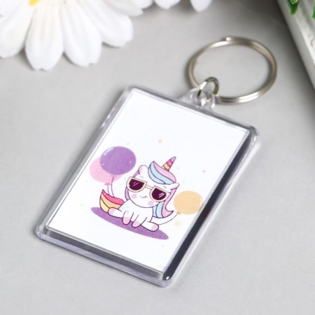 Acryl keychain "Cool unicorn" 3.5x5 cm-1