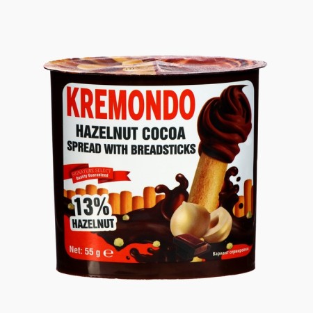 A set of walnut pasta with cocoa and Kremondo bread sticks, 55 g