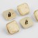 A set of buttons on the leg, 18 × 18 mm, 5 pcs, beige/gold color