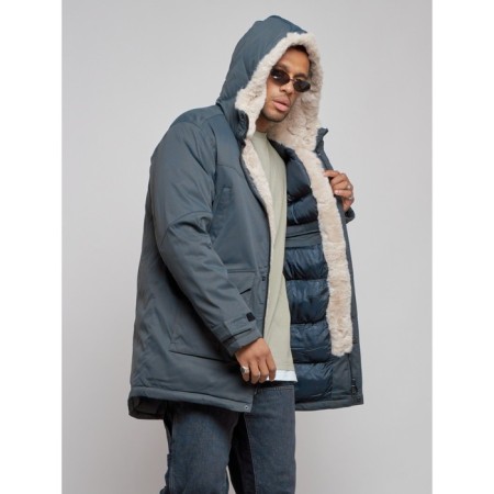 Winter male park, size 54, dark gray color-5
