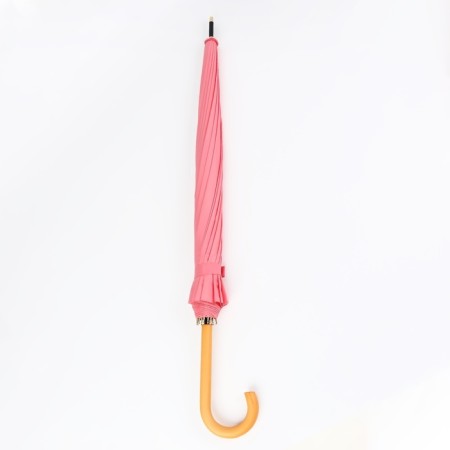 Umbrella - semi -automatic “pastel” cane, 16 knitting needles, r = 52 cm, pink color-7