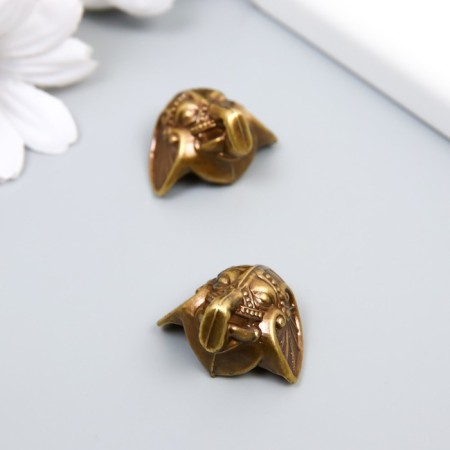 Corner (leg) for the casket plastic "Elephant Head" Bronze 2.8x2.3 cm-2