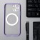 Luazon cover for the iPhone 12 Pro, support for Magsafe, edging, plastic, purple