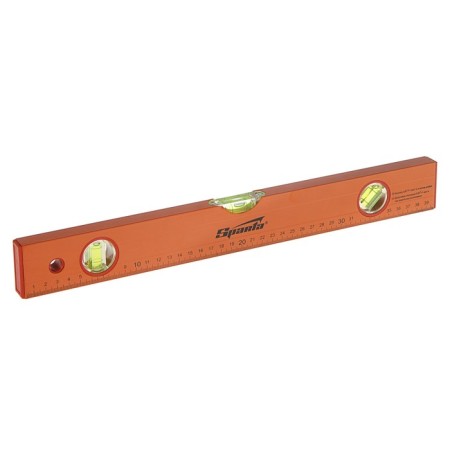SPARTA level, 40 cm, aluminum, 3 eyes, orange, ruler