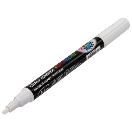 MARKER CHLOVA BRAUBERG "Pop-Art", 3.5mm, white. Washed, d/smooth surfaces 151519-9