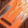 A set of kitchen supplies, 5 objects: knives 7.5 cm, 12.5 cm, 17.5 cm, scissors, board 29 × 20 cm, color mix
