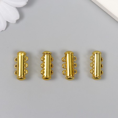 Flasp Magnetic Three -row Metal Gold 0.6x2.1 cm-1
