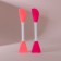 Brush for masks, bilateral, silicone, 14.8 cm, color mix