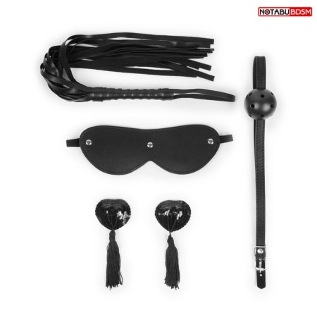 Set of BDSM notabu, mask, gag, Paces, film, black-1