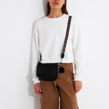 Bag Cross-Bodi with a zipper, black color