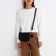 Bag Cross-Bodi with a zipper, black color