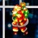 LED figure on the suction cup “Santa Claus” 22 × 44 cm, plastic, batteries AAAX3 (not complete), glow warm white