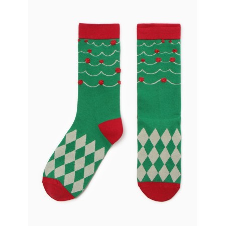 Women's socks "New Year's assorted" NZHNG7759-11, color mix, river 36-40-5