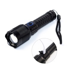 Manual lamp 1500 lm, 3000 mAh, p50, 3 modes, charge indicator, sensor, zoom, type-s