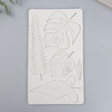 Mold Silicon "Palm leaves" 5 objects 20x12.4 cm