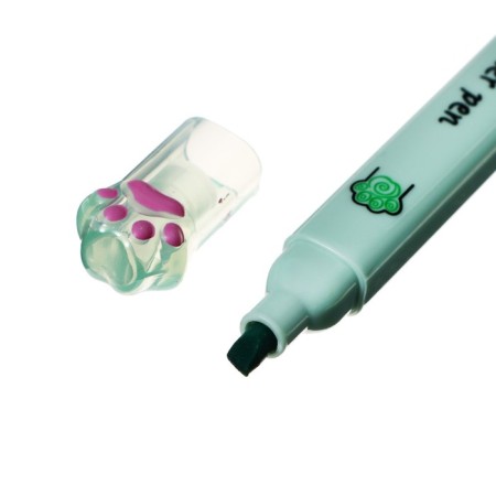 A set of markers-textbooks of 6 colors, "paws with notes"-2
