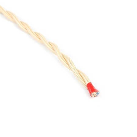 Bironi wire, 2x1.5 mm2, twisted, sandy gold color, 1 sht-50 m-1