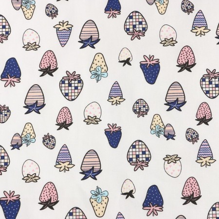 Printed fabric "strawberries" Sh.160 cm, satin, 100% cotton-1