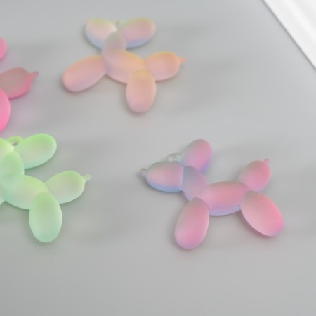 Suspension for creativity Plastic "Air Ball - Dog" matte set 4 pcs 1.1x4.5x4.7 cm 1071-2