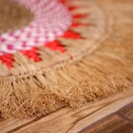 Wicker rug round 50 cm-3