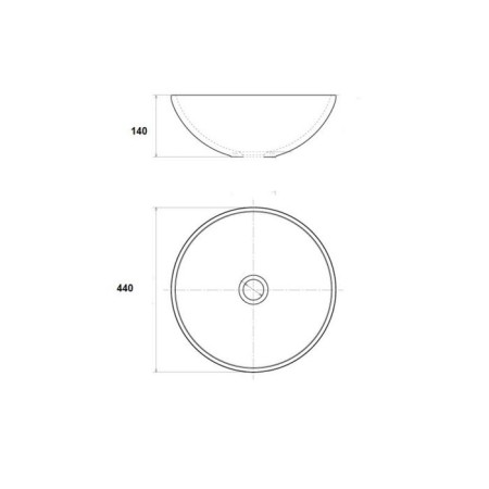 Bronze de Luxe 2421, D = 440 mm shell, without a hole for the mixer, white glossy-4