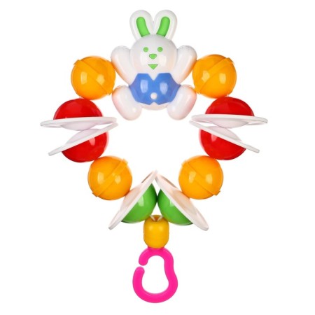 Suspension - a rattle "Sunny Bunny" on a crib, stroller, color mix, aelytes-5