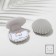 The case is velvet under the ring "shell", 6 × 5.5, the color is gray, the insert is white