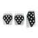 Cartage pedals, anti -slip, black, set 3 pcs