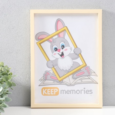 Photo frame plastic 21x30 cm 3 series, ivory-1