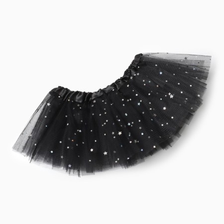 Children's skirt kaftan "stars" black, length 17 cm