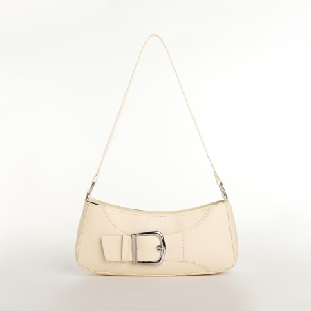 Bag Women's Baget with a zipper, milk color