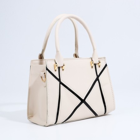 Bag Female Tout with zipper, white color-2