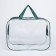 Lightning cosmetic bag, transparent/green color