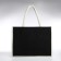 Beach bag without fastening, milk/black color