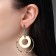 Earrings Assorted "deja vu", white color in gold