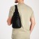 Male sling bag, artificial leather, black color