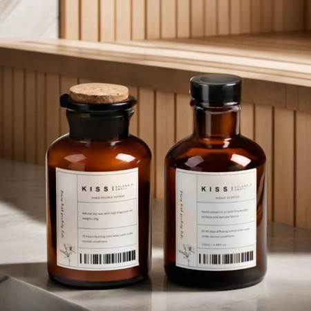 Gift set: diffuser 120 ml, aromatic candle, 120 grams, red pomelo-2